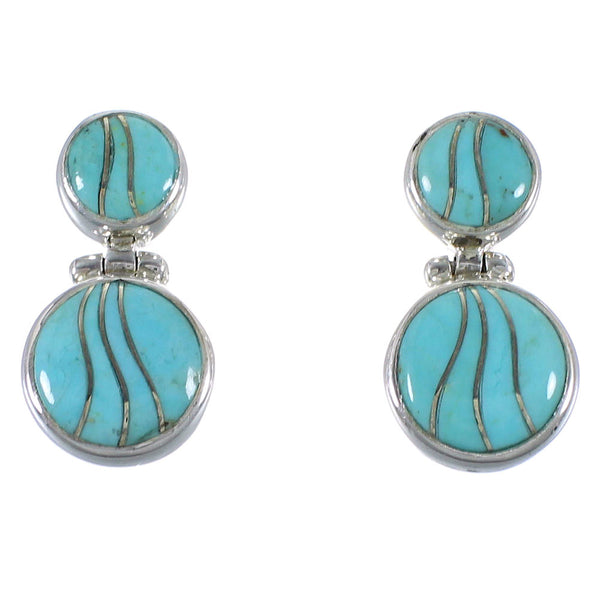 Sterling Silver Southwestern Turquoise Earrings CX45903