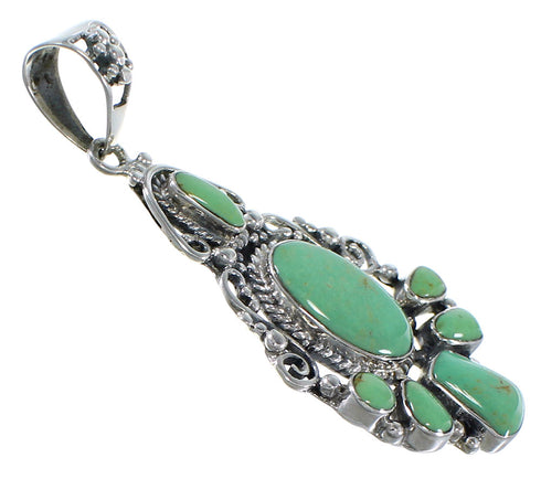 Turquoise Southwest Jewelry Sterling Silver Pendant CX46015