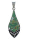 Southwestern Jewelry Silver Opal Turquoise Pendant CX46629