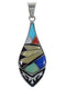 Genuine Sterling Silver Multicolor Southwest Pendant CX46671