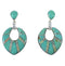 Southwestern Turquoise And Opal Inlay Earrings CX45055