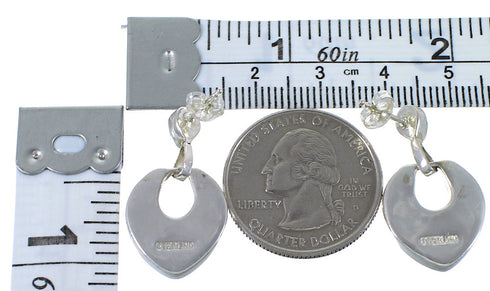 Genuine Sterling Silver And Turquoise Jewelry Earrings