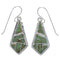 Southwestern Turquoise And Opal Inlay Earrings CX45338