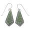 Southwestern Turquoise Silver Hook Dangle Earrings CX45348