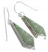 Southwestern Turquoise Silver Hook Dangle Earrings CX45348