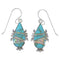 Turquoise Opal Southwestern Silver Hook Earrings CX45508