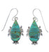 Silver Southwest Turquoise Hook Dangle Earrings CX45600