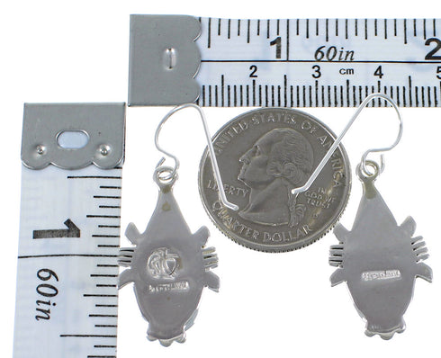 Genuine Sterling Silver Turquoise Jewelry Hook Earrings CX45602