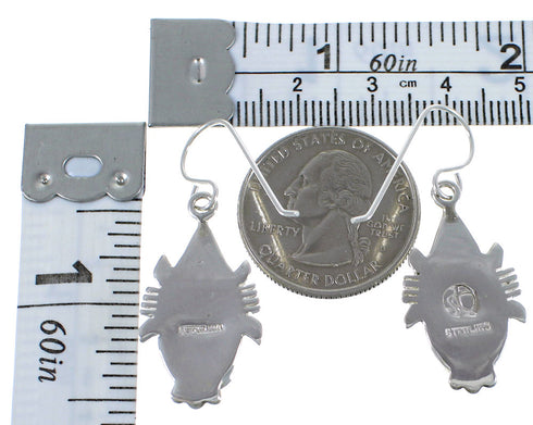 Multicolor Inlay Sterling Silver Hook Dangle Earrings CX45604