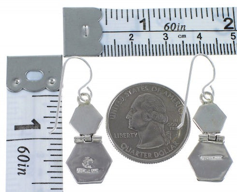 Turquoise And Opal Southwest Silver Earrings CX46937