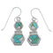 Southwest Turquoise And Opal Inlay Silver Earrings CX46942