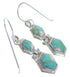 Southwest Turquoise And Opal Inlay Silver Earrings CX46942