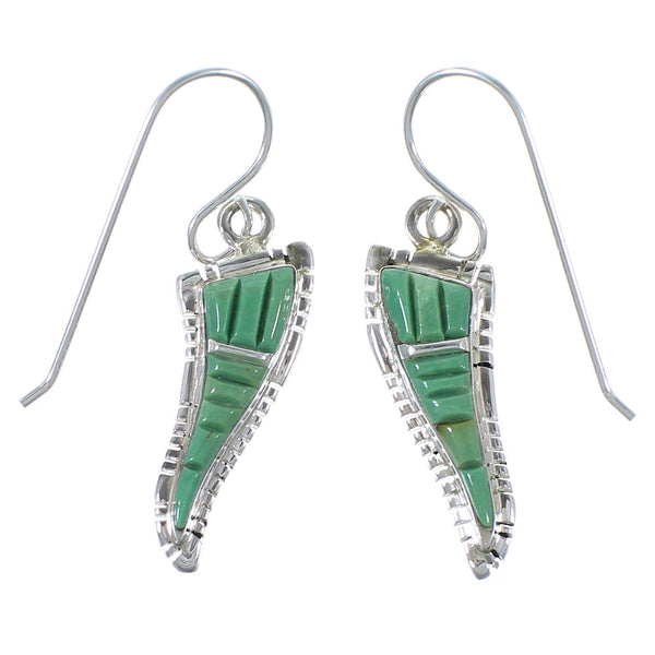 Turquoise Sterling Silver Hook Earrings CX47001