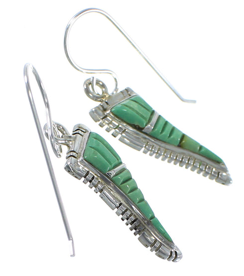 Turquoise Sterling Silver Hook Earrings CX47001