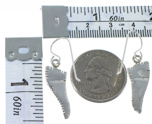 Silver Turquoise Southwest Hook Dangle Earrings CX47002