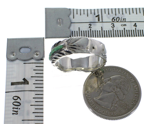 Turquoise Feather Jewelry Ring Size 5-3/4 PX43758