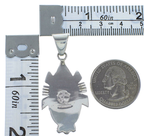 Sterling Silver And Turquoise Inlay Pendant EX44399