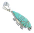 Turquoise Inlay Southwest Silver Pendant EX44401