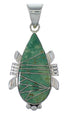 Turquoise Southwestern Silver Pendant EX44402