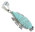 Southwest Silver Turquoise Inlay Pendant EX44413