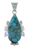 Turquoise Inlay Genuine Sterling Silver Pendant EX44415