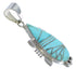 Silver And Turquoise Inlay Slide Pendant EX44417