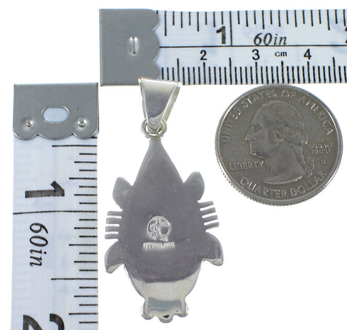 Silver And Turquoise Inlay Slide Pendant EX44417