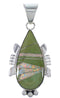 Southwest Turquoise And Opal Silver Pendant EX44425