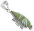 Southwest Turquoise And Opal Silver Pendant EX44425