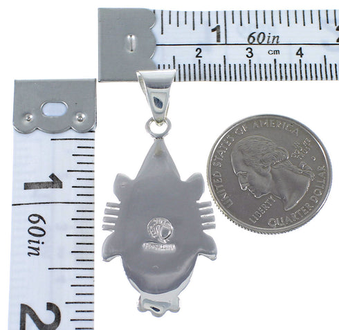 Southwest Turquoise And Opal Silver Pendant EX44425