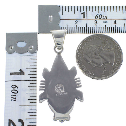 Multicolor Inlay Sterling Silver Slide Pendant EX44429