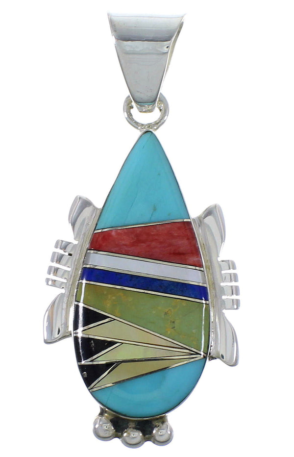 Multicolor Sterling Silver Southwest Pendant EX44430
