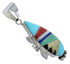Sterling Silver Southwest Multicolor Pendant EX44431