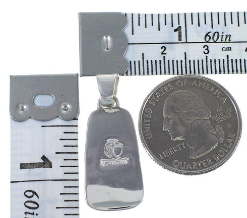 Turquoise Southwest Sterling Silver Pendant EX44453