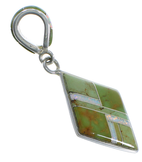Turquoise And Opal Sterling Silver Pendant EX44324