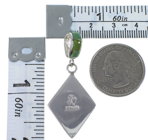 Sterling Silver Turquoise Opal Inlay Pendant EX44328