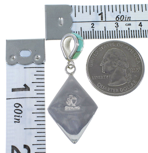 Turquoise Opal Inlay Silver Pendant EX44329