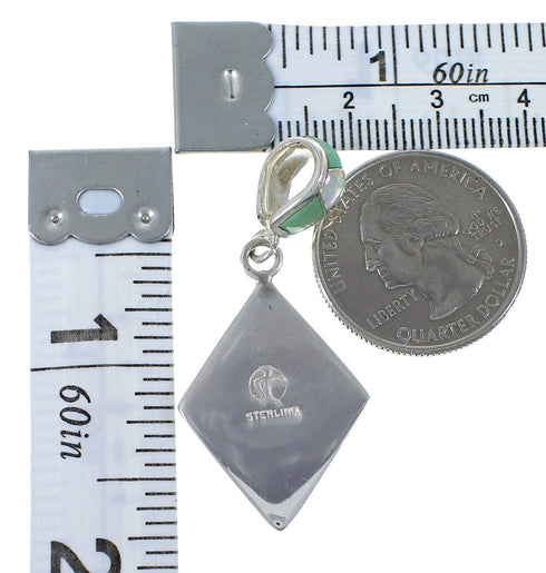 Southwest Turquoise Opal Silver Pendant EX44330