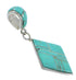 Turquoise Inlay Silver Southwest Pendant EX44343