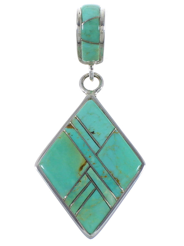 Sterling Silver And Turquoise Southwest Pendant EX44344