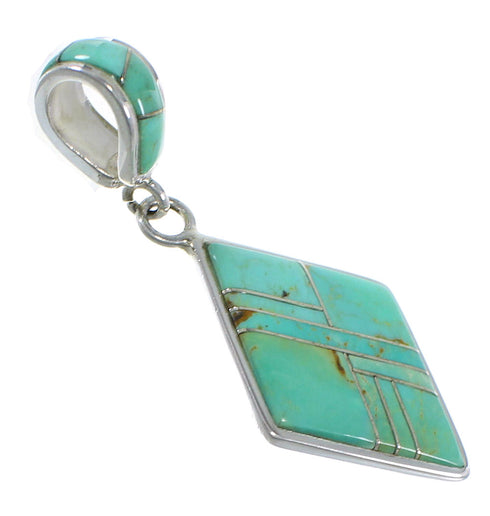 Sterling Silver And Turquoise Southwest Pendant EX44344