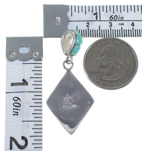 Sterling Silver And Turquoise Southwest Pendant EX44344