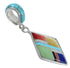 Southwest Multicolor And Sterling Silver Pendant EX44349