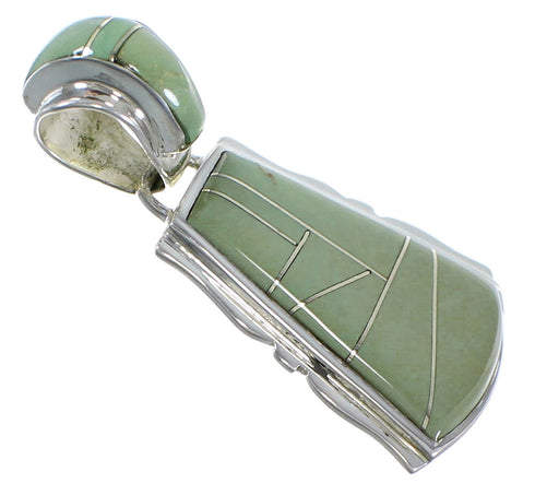 Southwest Sterling Silver Turquoise Pendant EX44371