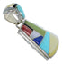 Multicolor Inlay Genuine Sterling Silver Pendant EX44372