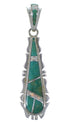 Turquoise And Opal Inlay Sterling Silver Pendant EX44386