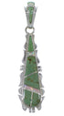 Turquoise And Opal Inlay Silver Pendant EX44389