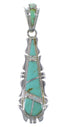 Southwestern Turquoise Opal Silver Pendant EX44390