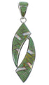 Southwest Sterling Silver Turquoise And Opal Pendant AX48840