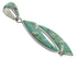Southwest Silver Turquoise And Opal Pendant AX48842